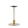 PIE DE MESA 45x45x72 ACERO INOXIDABLE DORADO/BLANCO