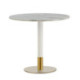 PIE DE MESA 45x45x72 ACERO INOXIDABLE DORADO/BLANCO