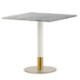 PIE DE MESA 45x45x72 ACERO INOXIDABLE DORADO/BLANCO