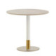 PIE DE MESA 45x45x72 ACERO INOXIDABLE DORADO/BLANCO