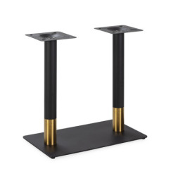 PIE DE MESA DOBLE 40x70x72 METAL DORADO/NEGRO