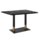 PIE DE MESA DOBLE 40x70x72 METAL DORADO/NEGRO