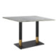 PIE DE MESA DOBLE 40x70x72 METAL DORADO/NEGRO