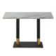 PIE DE MESA DOBLE 40x70x72 METAL DORADO/NEGRO