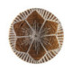 PLATO DECORATIVO 40x40x2 HOJA DE BANANA NATURAL/BLANCO
