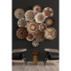 PLATO DECORATIVO 50x50x2 HIERBA MARINA NATURAL/BLANCO