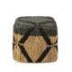PUFF 50x50x50 ALFOMBRA SHUMAK NATURAL/NEGRO