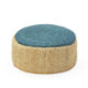 PUFF 55x55x20 ALFOMBRA SHUMAK MARFIL/AZUL