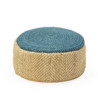 PUFF 55x55x20 ALFOMBRA SHUMAK MARFIL/AZUL