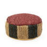 PUFF 55x55x20 ALFOMBRA SHUMAK NATURAL/NEGRO/ROJO