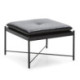 PUFF 60x60x41 POLIPIEL NEGRO/METAL NEGRO