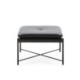 PUFF 60x60x41 POLIPIEL NEGRO/METAL NEGRO