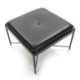 PUFF 60x60x41 POLIPIEL NEGRO/METAL NEGRO