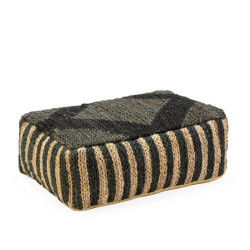 PUFF 91x60x30 ALFOMBRA SHUMAK NEGRO/NATURAL