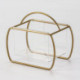 REVISTERO 42x29x38 ACRILICO TRANSPARENTE/METAL DORADO