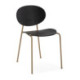 SILLA 42x51x78 METAL DORADO/ABS NEGRO