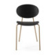 SILLA 42x51x78 METAL DORADO/ABS NEGRO