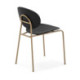 SILLA 42x51x78 METAL DORADO/ABS NEGRO