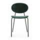 SILLA 42x51x78 METAL NEGRO/ABS NEGRO/TERCIOPELO 7033-27 VERDE OSCURO