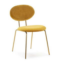 SILLA 43x51x78 METAL DORADO/TERCIOPELO AMARILLO