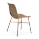 SILLA 43x54x83 METAL NEGRO/MIMBRE NATURAL/MARRON