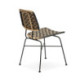 SILLA 45x54x79 METAL NEGRO/MIMBRE NATURAL/NEGRO