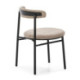 SILLA 48x54x73 METAL NEGRO/TELA SAN REMO-100 BEIGE