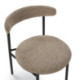 SILLA 48x54x73 METAL NEGRO/TELA SAN REMO-100 BEIGE