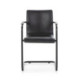SILLA 50x50x84 METAL NEGRO/POLIPIEL NEGRO