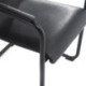 SILLA 50x50x84 METAL NEGRO/POLIPIEL NEGRO