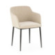 SILLA 51x55x78 METAL NEGRO/TELA SAN REMO 903 BLANCO