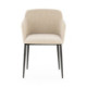 SILLA 51x55x78 METAL NEGRO/TELA SAN REMO 903 BLANCO