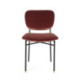 SILLA 54x48x84 METAL NEGRO/TERCIOPELO ROJO