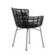 SILLA 55x62x80 METAL NEGRO/MIMBRE NEGRO