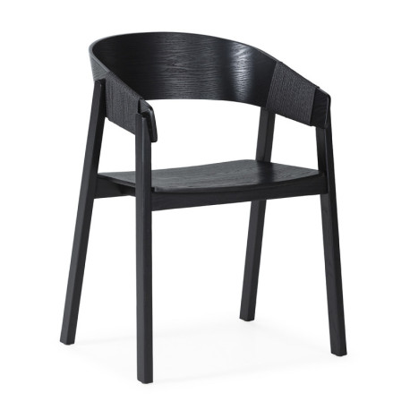 SILLA 56x51x75 MADERA ROBLE/CUERDA NEGRO