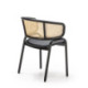 SILLA 56x52x76 RATAN NATURAL/METAL/P.PIEL NEGRO