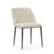 SILLA 56x52x77 METAL NEGRO/TELA SAN REMO 903 BLANCO