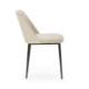 SILLA 56x52x77 METAL NEGRO/TELA SAN REMO 903 BLANCO