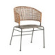 SILLA 56x53x81 METAL NEGRO/ MIMBRE MARRON/NATURAL