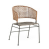 SILLA 56x53x81 METAL NEGRO/ MIMBRE MARRON/NATURAL