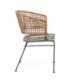 SILLA 56x53x81 METAL NEGRO/ MIMBRE MARRON/NATURAL