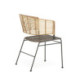 SILLA 56x53x81 METAL NEGRO/MARRON
