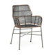 SILLA 56x55x83 METAL NEGRO/MIMBRE MARRON