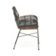 SILLA 56x55x83 METAL NEGRO/MIMBRE MARRON