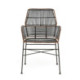 SILLA 56x55x83 METAL NEGRO/MIMBRE MARRON