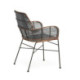 SILLA 56x55x83 METAL NEGRO/MIMBRE MARRON