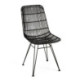SILLA 57x45x88 METAL/MIMBRE NEGRO