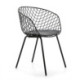 SILLA 57x50x79 METAL NEGRO C/COJIN NEGRO