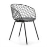 SILLA 57x50x79 METAL NEGRO C/COJIN NEGRO