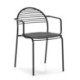 SILLA 57x55x80 METAL NEGRO/COJIN POLIPIEL NEGRO